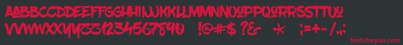 Blowbrush Font – Red Fonts on Black Background