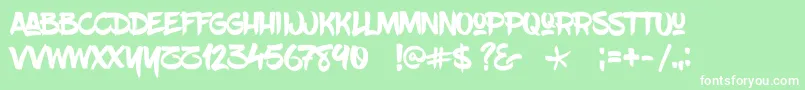 Blowbrush Font – White Fonts on Green Background