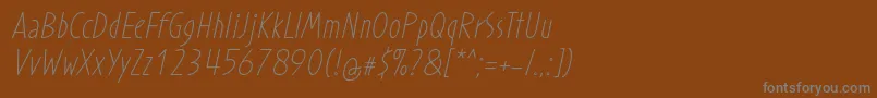 Подробнее о шрифте ProhandyRegularItalic Шрифт ProhandyRegularItalic – серые шрифты на коричневом фоне