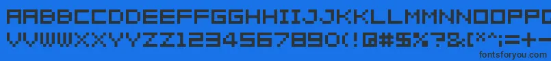 04b08 Font – Black Fonts on Blue Background