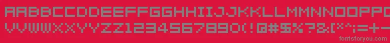 04b08 Font – Gray Fonts on Red Background