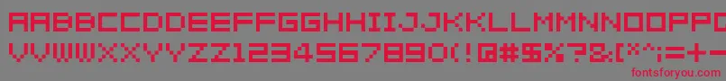 04b08 Font – Red Fonts on Gray Background