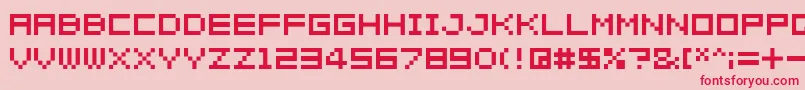 04b08 Font – Red Fonts on Pink Background