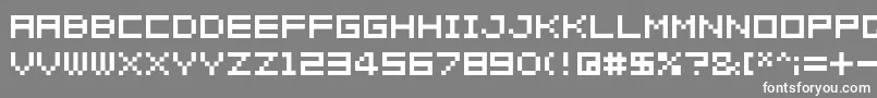 04b08 Font – White Fonts on Gray Background