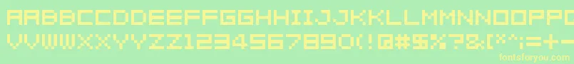04b08 Font – Yellow Fonts on Green Background