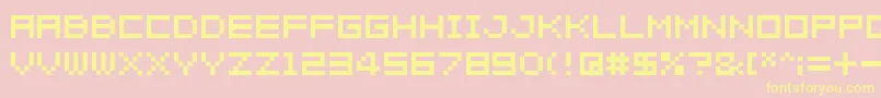 04b08 Font – Yellow Fonts on Pink Background