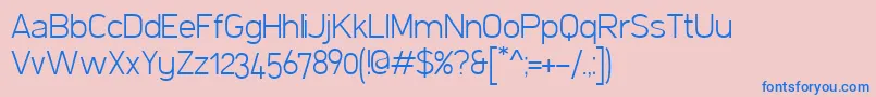 FilettoExtralight Font – Blue Fonts on Pink Background