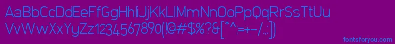 FilettoExtralight Font – Blue Fonts on Purple Background