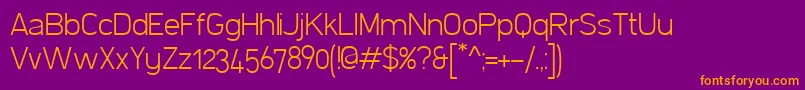 FilettoExtralight Font – Orange Fonts on Purple Background