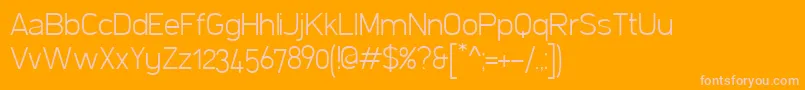 FilettoExtralight Font – Pink Fonts on Orange Background