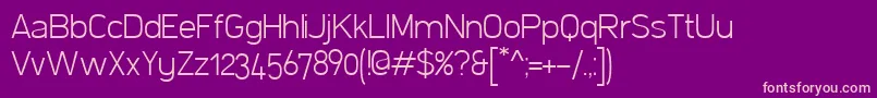 FilettoExtralight Font – Pink Fonts on Purple Background