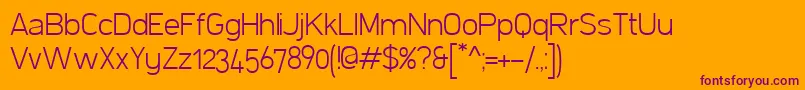 FilettoExtralight Font – Purple Fonts on Orange Background