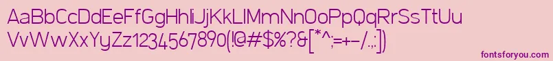 FilettoExtralight Font – Purple Fonts on Pink Background