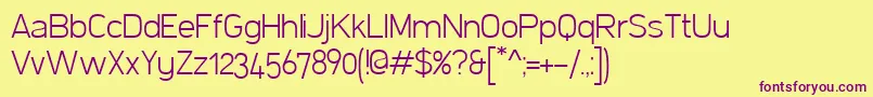 FilettoExtralight Font – Purple Fonts on Yellow Background