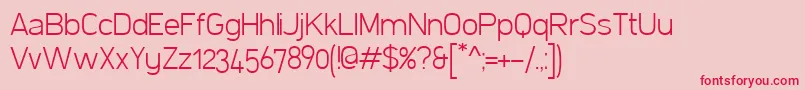 FilettoExtralight Font – Red Fonts on Pink Background
