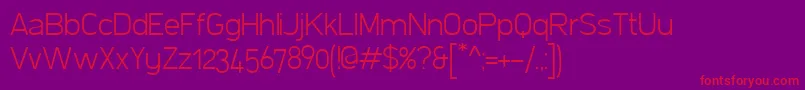 FilettoExtralight Font – Red Fonts on Purple Background
