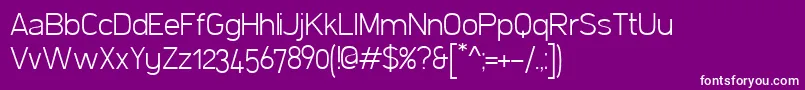 FilettoExtralight Font – White Fonts on Purple Background