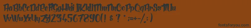 LeJardinDeCalista Font – Black Fonts on Brown Background
