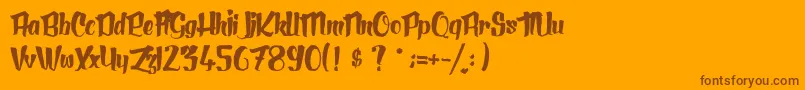 LeJardinDeCalista Font – Brown Fonts on Orange Background