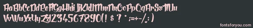 LeJardinDeCalista Font – Pink Fonts on Black Background