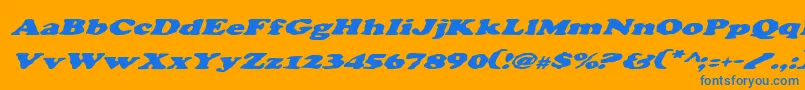 CharlemagneItalic Font – Blue Fonts on Orange Background