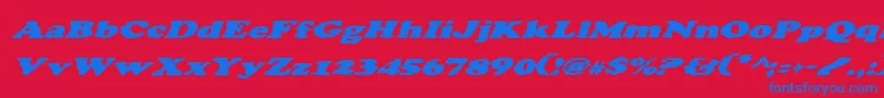 fuente CharlemagneItalic – Fuentes Azules Sobre Fondo Rojo