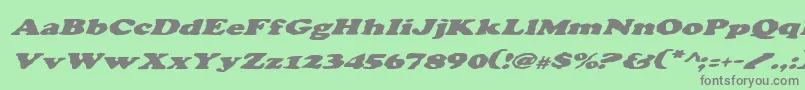 CharlemagneItalic Font – Gray Fonts on Green Background