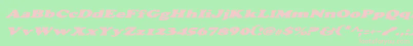 フォントCharlemagneItalic – 緑の背景にピンクのフォント