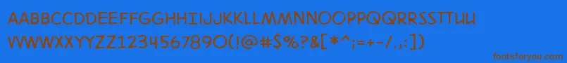 Digitalstrip2bbReg Font – Brown Fonts on Blue Background