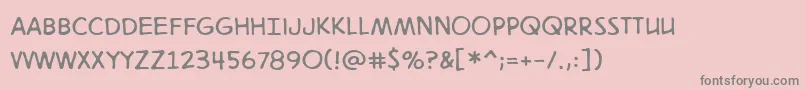 Fonte Digitalstrip2bbReg – fontes cinzas em um fundo rosa