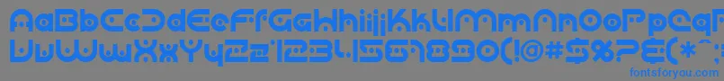 Шрифт Sfplanetaryorbiter – синие шрифты на сером фоне