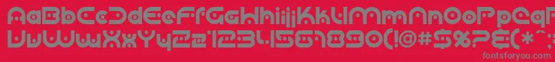 Sfplanetaryorbiter Font – Gray Fonts on Red Background
