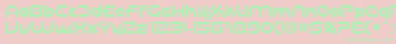 Sfplanetaryorbiter Font – Green Fonts on Pink Background