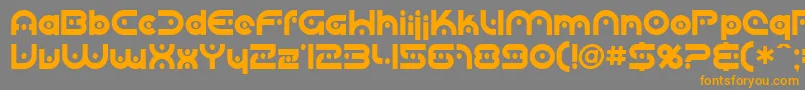Sfplanetaryorbiter-Schriftart – Orangefarbene Schriften auf grauem Hintergrund
