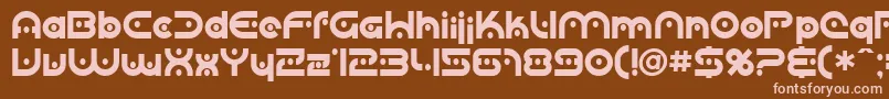 Sfplanetaryorbiter Font – Pink Fonts on Brown Background