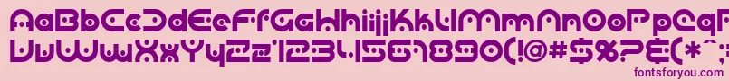 Sfplanetaryorbiter-fontti – violetit fontit vaaleanpunaisella taustalla