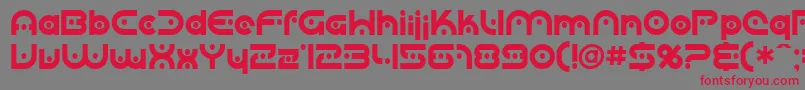 Sfplanetaryorbiter Font – Red Fonts on Gray Background