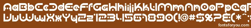 Sfplanetaryorbiter Font – White Fonts on Brown Background