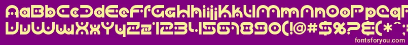 Sfplanetaryorbiter-fontti – keltaiset fontit violetilla taustalla