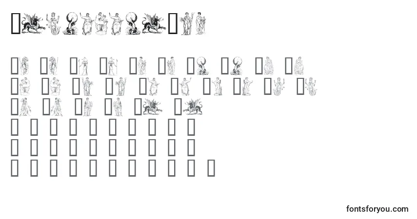 Czcionka MythologyOne – alfabet, cyfry, specjalne znaki