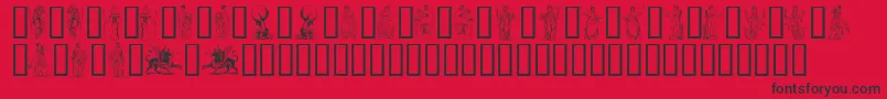 MythologyOne Font – Black Fonts on Red Background