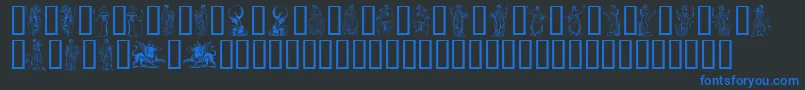 MythologyOne Font – Blue Fonts on Black Background