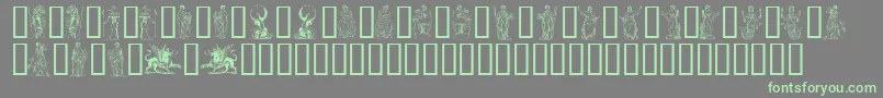 MythologyOne Font – Green Fonts on Gray Background