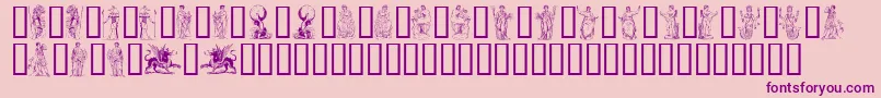 MythologyOne Font – Purple Fonts on Pink Background