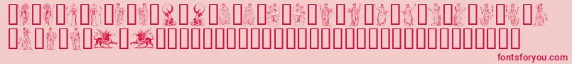 MythologyOne Font – Red Fonts on Pink Background