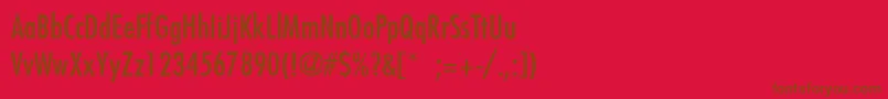 FuturaCondensedThin Font – Brown Fonts on Red Background