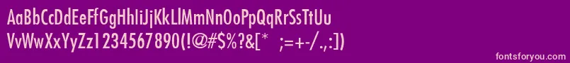 Czcionka FuturaCondensedThin – różowe czcionki na fioletowym tle