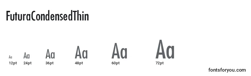 FuturaCondensedThin Font Sizes