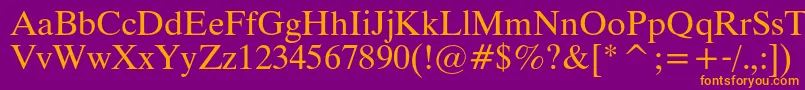 Thamesc Font – Orange Fonts on Purple Background