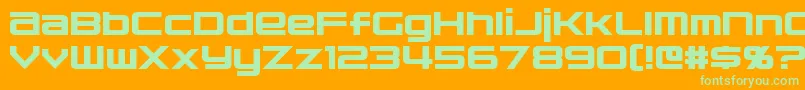 Nakadai Font – Green Fonts on Orange Background